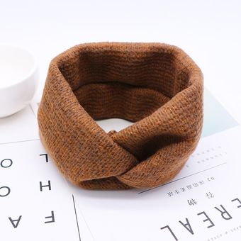 Diadema de punto trenzada cruzada suave para mujer turbante de Color sólido para las orejas Bandana caliente de invierno accesorios para el cabello para mujer 