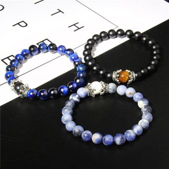Pulsera De Ojo De Tigre Azul Real Pulsera De Encanto De De 