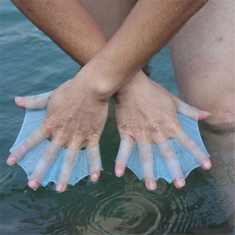 guantes de natación con aletas palmeras para nadar Guantes de natación con aletas de mano de silicona 