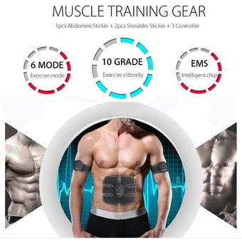 EMS inteligente Estimulador muscular Abdominal entrenador abdominales Fitness entrenamiento cuerpo eléctrico trasero adelgazamiento dispositivo para bajar de peso masajeador 