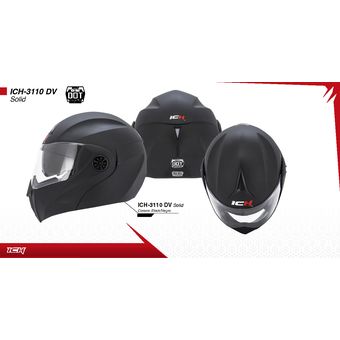 2 cascos para moto ich 3110 abatible certificado negro mate talla XL-XL ICH