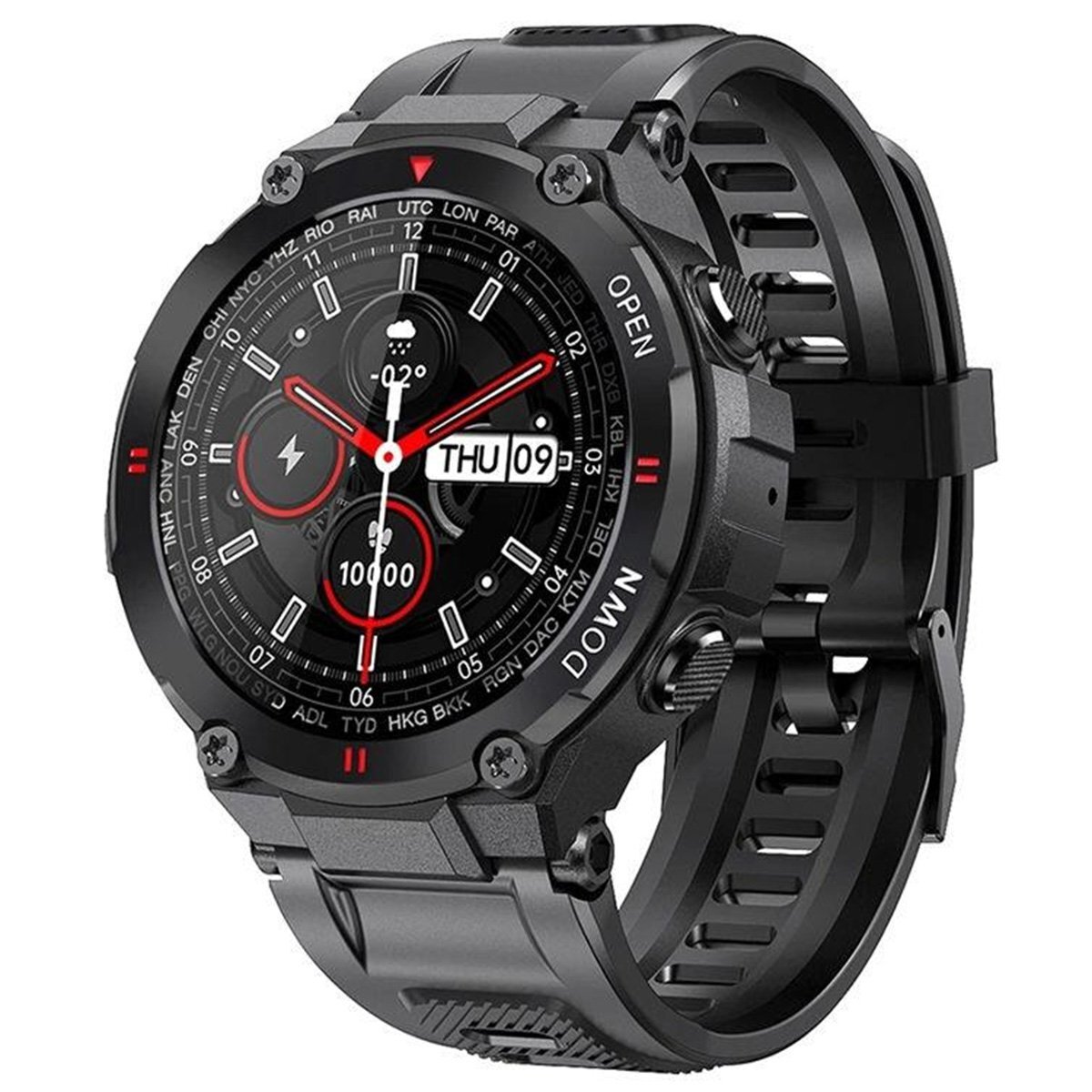 Smart watch Reloj Inteligente K22 Monitores de Ejercicio Full Touch