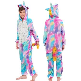 invierno arco iris de unicornio Pijama manta cálida Sleeper Licorne Panda pijamas-LA31 