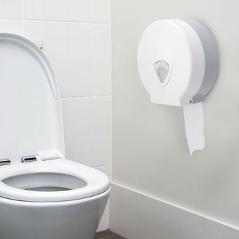 Bathroom Toilet Plastic Tissue Box Round Paper Towel Holder 
