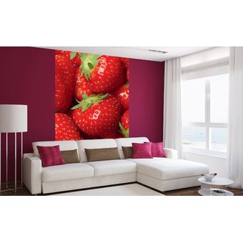Fotomural de Fresas 150 x 250 cm Multicolor 