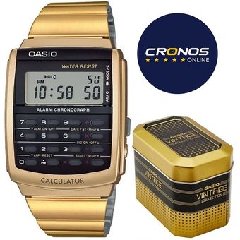 Reloj CASIO RETRO VINTAGE CA-506G-9AV Digital Calculadora Dorado