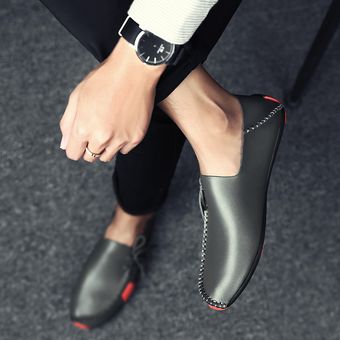 Mocasines casuales de cuero suave para hombre 