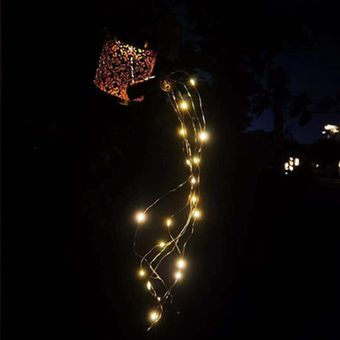 Ducha hierro lámpara solar del jardín Arte de luz LED decoración innovadora al aire libre 