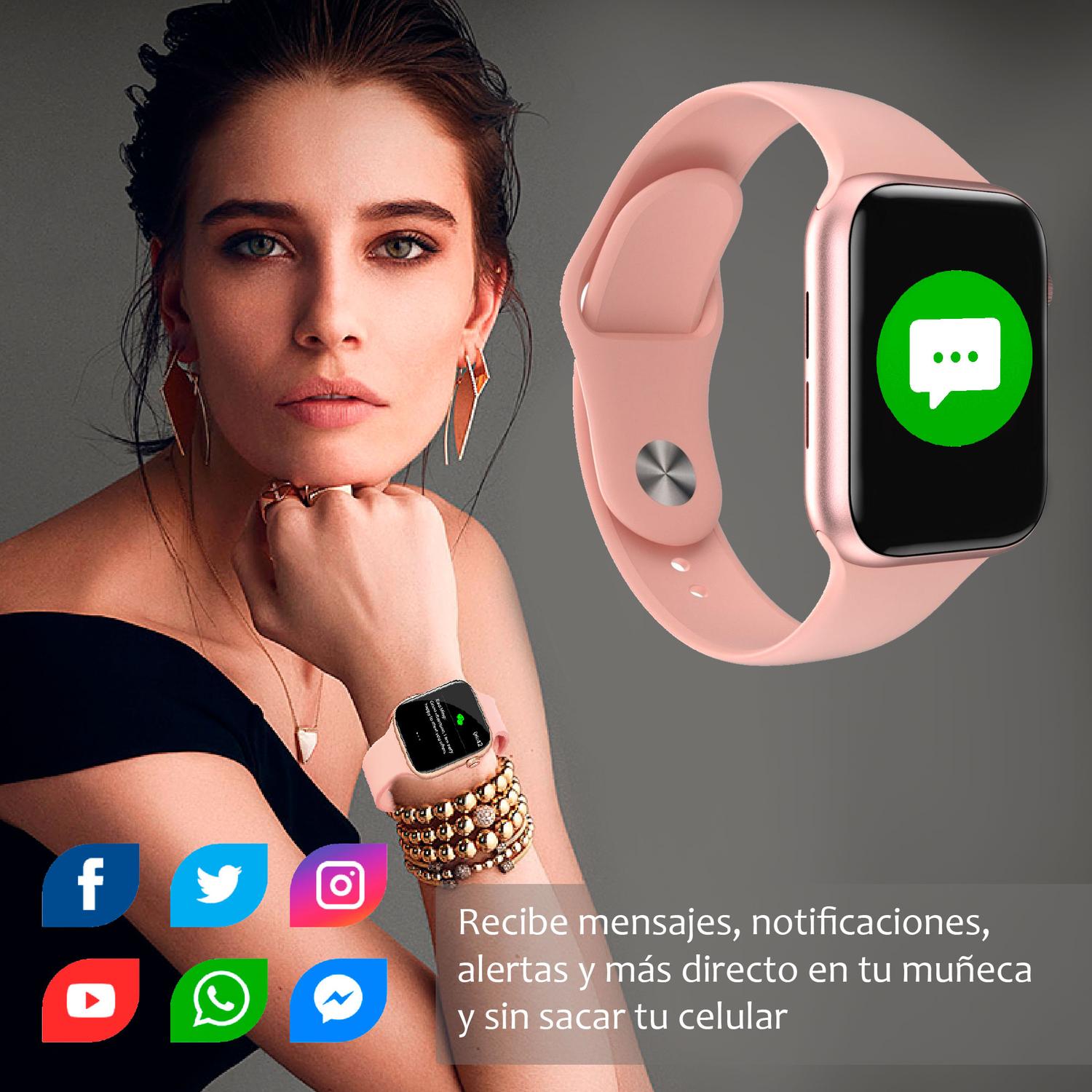 Reloj Smartwatch VAK f9 IP67 Metal Apple Health pasos Calorias