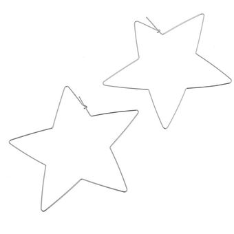 Pendientes De Estrella De Cinco Puntas Geometría Dorada De 