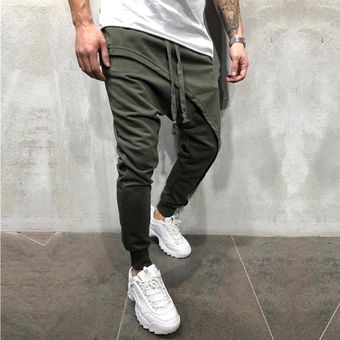 Ropa Nueva Hip Hop Hombres Joggers Pantalones Multi Capa Cruzada Pantalones Largos Para Hombres Pantalones Harem Estrechos Pantalones Para Hombres Gray Linio Peru Ge5fa18l277lpe