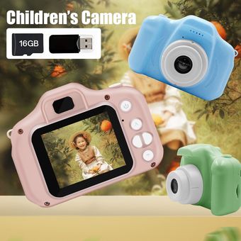 juguetes para bebés regalo de cumpleaños de Navidad cámara de fotos para niños Mini cámara de doble lente para niños cámara Digital de vídeo 1080P 