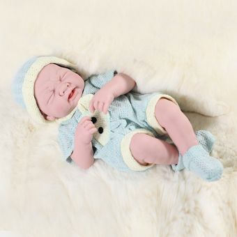 35CM New Baby Dolls Reborn Bebe Toys Lying Down Shape Silicone Full Body Toddler Newborn Reborn Dol 