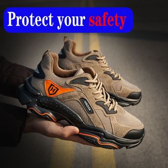 Zapatos de seguridad para hombre antigolpes antipinchazos para verano e invierno calzado deportivo con Cabeza de Acero 