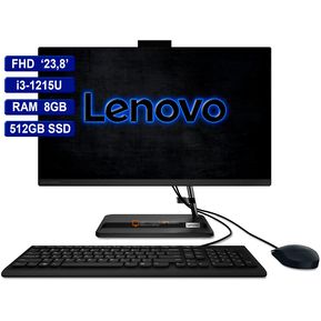 All In One LENOVO 238 Intel i3-1215U RAM 8GB 512GB SSD Negro
