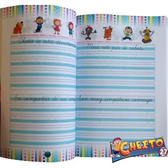 Combo Cartillas Libro Cheito Caligrafía Primaria Para Niños