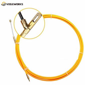 Violeworks 15m  25m 4mm cable de cable de fibra de vidrio del cable eléctrico del cable de la cinta de la cinta del conducto del conducto del conducto Rodder tirando el tirador de la guía duradera-15m 