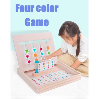 Educación Juegos de Cuatro Colores Juguetes de Madera 