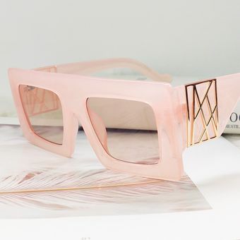 Clásico sobredimensionado cuadrado gafas sol hombres mujer 