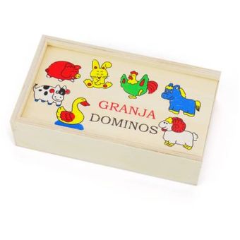 Domino Infantil En Madera De Animales Niños Didáctico