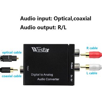 Amplificador y decodificador de Audio analógico,convertidor de Audio Digital RCA de 3,5 MM,amplificador USB DAC de fibra óptica Coaxial,Cable USB Spdif ESTÉREO 