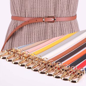 Cinturones de piel sintética para mujer cinturon fino de Color cara 