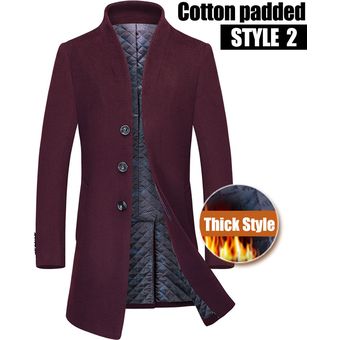 Abrigos De Lana 50 De Alta Calidad Para Hombre Abrigo Largo Informal De Negocios De Otono E Invierno Gabardina De Estilo Ingles Para Hombre Style2 Wine Linio Peru Un055fa0hj1dvlpe