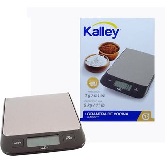 Gramera Para Cocina Kalley 5Kg/11Lb Plateado