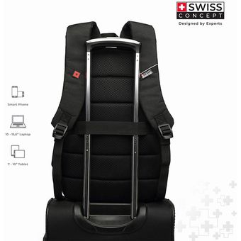 Morral Maleta Ejecutivo Para Pc 15 Pulga Eiger Swiss Concept Negro