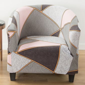 Funda de sofá elástica impresa para bañera,Protector de silla de licra,lavable,a prueba de polvo,decoración para silla de casa 