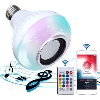 Altavoz Bluetooth Altavoz de la música de LED Bombilla con luz LED E27 -  China Lámpara LED de Bluetooth, música