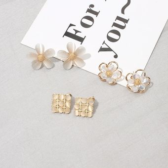Conjunto De Pendientes Kxr Combinación De Adornos De Coreano 