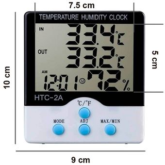 Termómetro Higrómetro Digital Lcd Humedad Temperatura con Sonda