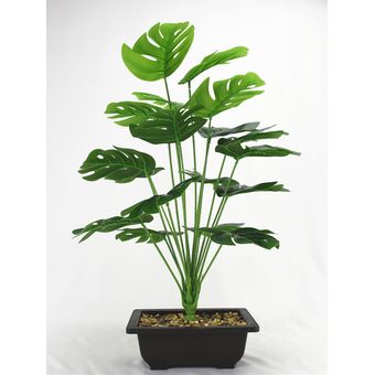 Plantas artificiales de Palma verde hojas de Monstera para el hogar jardín  sala de estar dormitorio balcón decoración Tropical de plástico planta  falsa larga(#18 leaves yellow) | Linio México - GE598HL0DF5Q9LMX