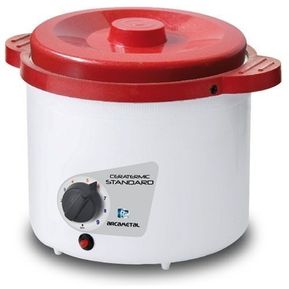 Calentador Fundidor De Cera 1 Kg. Arcametal Standard + Filtro - Blanco Con Rojo