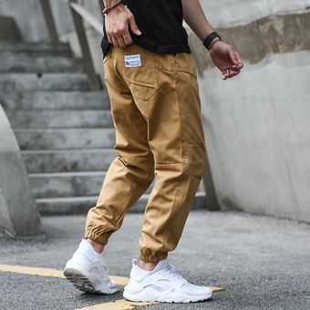 Moda Streetwear Casual Joggers Pantalones Hombre holgado Fit holgado inferior pantalones Harem Skateboard Hip Hop Pantalones Hombre WAN（#Army Green） 