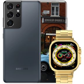 Samsung Galaxy S21 Ultra 5G 128GB Navy + Smartwatch Ultra Go...