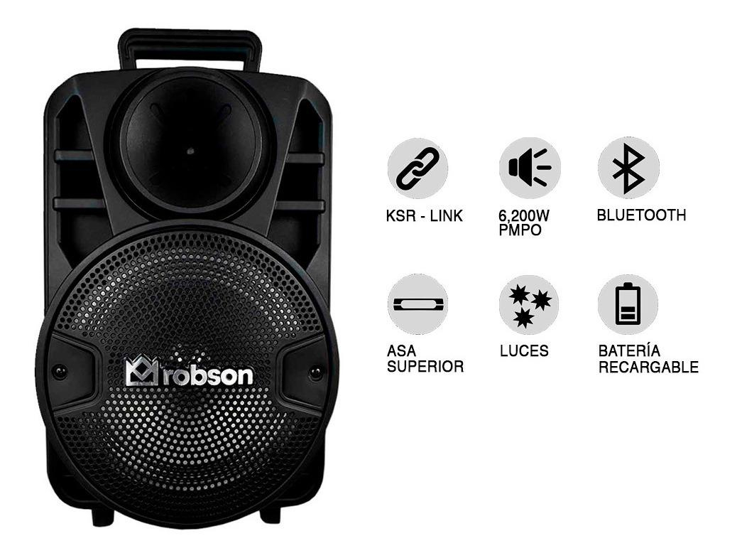 Bafle Bocina Amplificado 8 Robson Recargable Bluetooth MSA-8208
