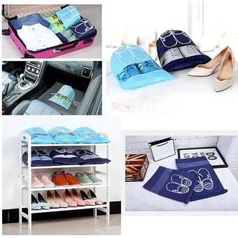 Paquete de 10 bolsas organizadoras de zapatos de viaje 