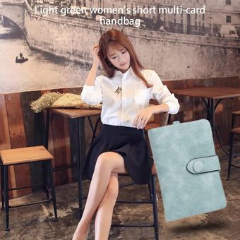 Billetera esmerilada Mujer corta Edición coreana Billetera 