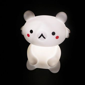 Luz de la noche del oso de dibujos animados LED tamaño pequeño bebé niños de guardería decoración del dormitorio 