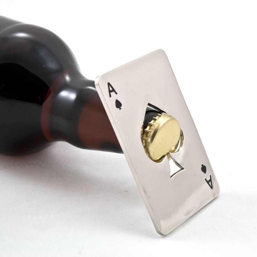 Destapador Forma De Naipe Carta As De Espadas Poker H3084