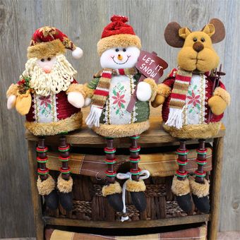 Muñecas de Navidad Santa Claus Muñeco de nieve Elek Juguetes Navidad Figurine Feliz Año Nuevo Regalo 