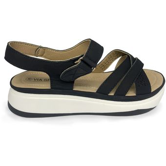 Sandalias para mujer color negro marca VIA SPRING SPRING STEP