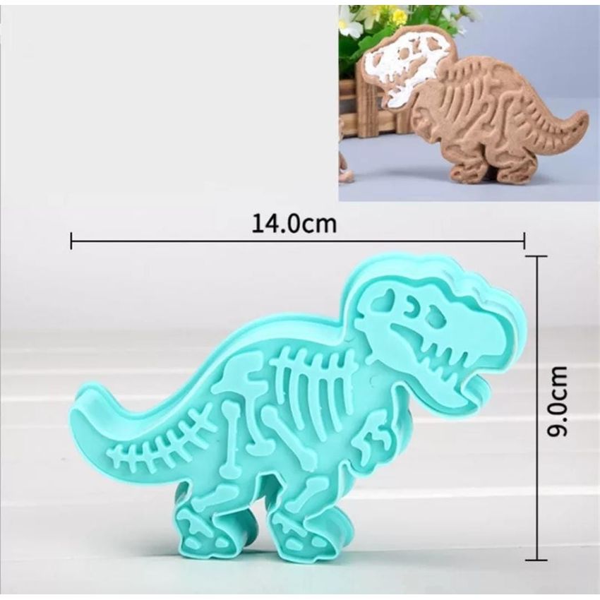 corador de galletas en forma de fociul de dinosaurio
