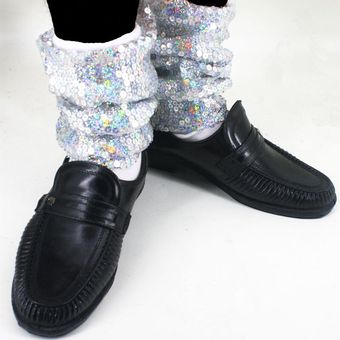 de lentejuelas #MULTI MJ Calcetines tobilleros clásicos hechos a mano Jean Billie para espectáculos de colección Michael Jackson 
