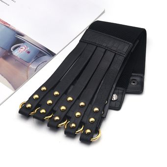 Cinturones de piel sintética con hebilla de Metal para mujer cintur 