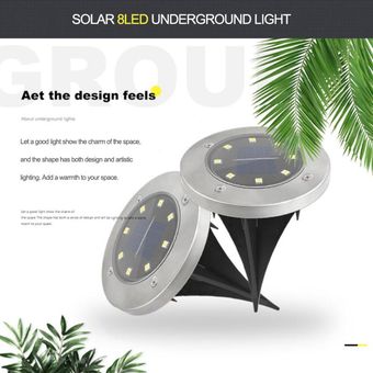 #12LEDS Lámpara LED de energía Solar para suelo,iluminación nocturna 
