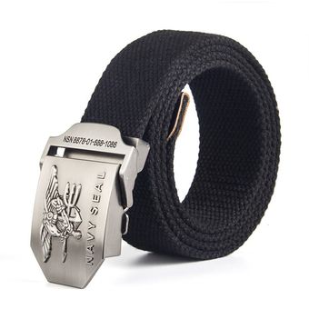 Cinturón Para Hombres Navy Seal Metal Smooth Strip Lona De 