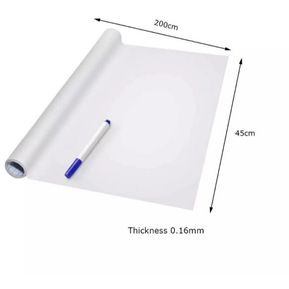 tablero adhesivo de papel para escribir en la pared  color blanco